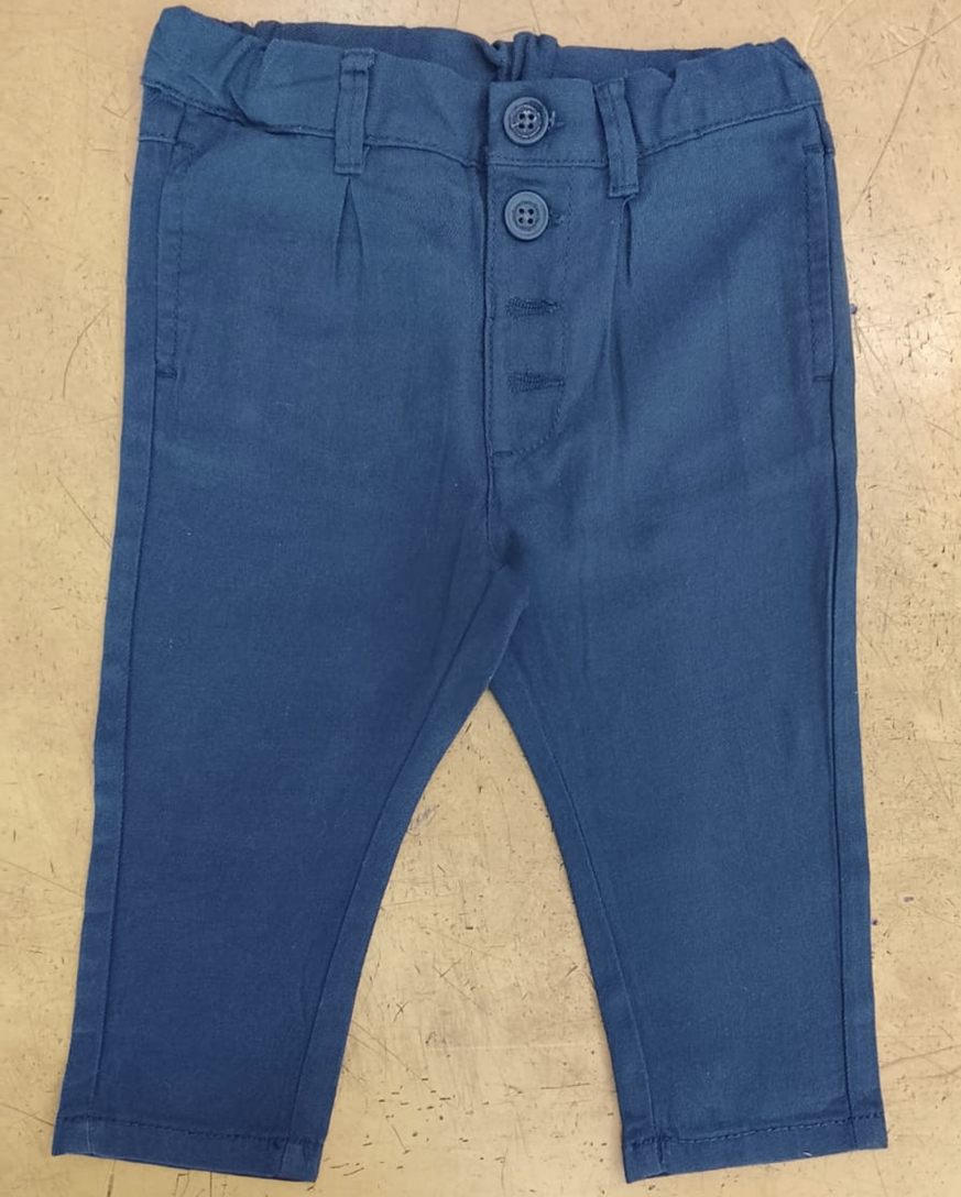 Classic Blue Cotton Trousers